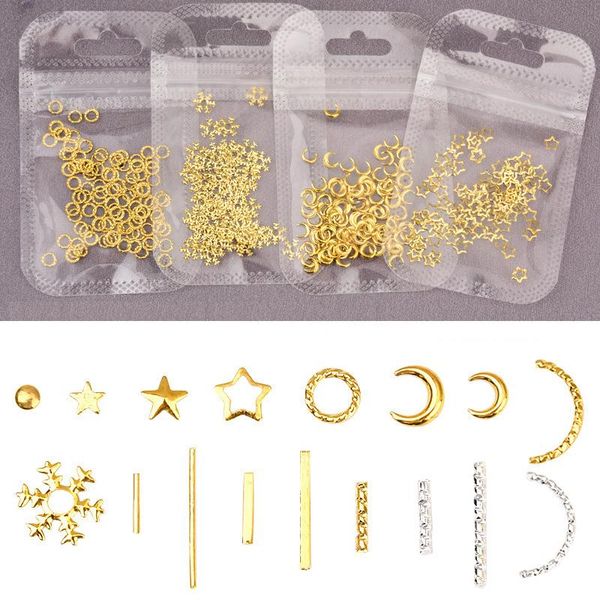 50/100/500 pcs nail rivets moon stars gold bar curved rod 3d metal patch studs alloy art rhinestone ornaments tips diy decorations, Silver;gold
50/100/500 pcs nail rivets moon stars gold bar curved rod 3d metal patch studs alloy art rhinestone ornaments tips diy decorations, Silver;gold
