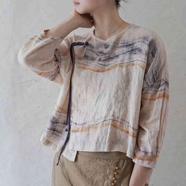 johnature women linen vintage t-shirts o-neck summer ink painting chinese style female casual loose irregular tees 210521, White
johnature women linen vintage t-shirts o-neck summer ink painting chinese style female casual loose irregular tees 210521, White
