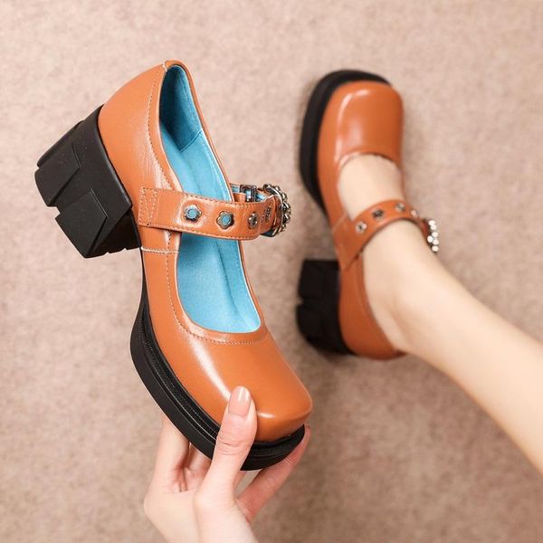 dress shoes round toe women's pumps spring summer buckle platform mary janes square med heels party 2021 woman 40, Black
dress shoes round toe women's pumps spring summer buckle platform mary janes square med heels party 2021 woman 40, Black