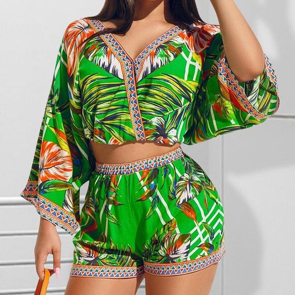two piece dress bohemian printed long sleeve v neck t shirt & elastic waist skinny shorts set casual summer beach 2 outfits for women, White
two piece dress bohemian printed long sleeve v neck t shirt & elastic waist skinny shorts set casual summer beach 2 outfits for women, White