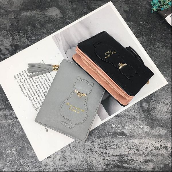 women tassel wallet printing cartoon cat pu leather designed coin purse female card holder cute girl, Red;black
women tassel wallet printing cartoon cat pu leather designed coin purse female card holder cute girl, Red;black