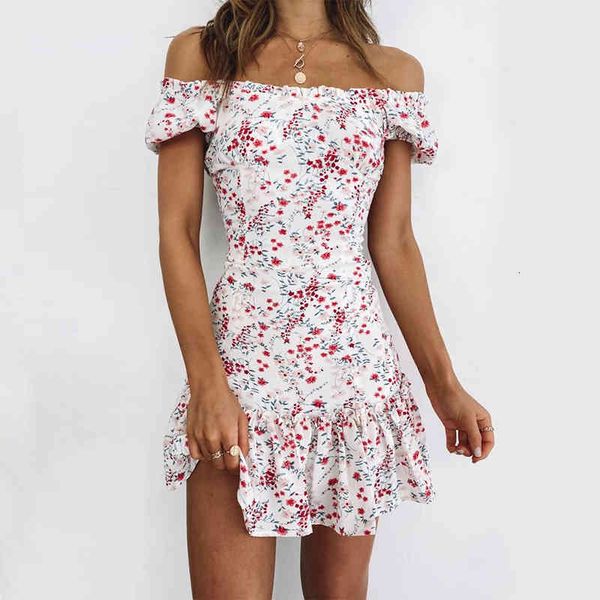 casual dresses women summer off the shoulder floral print 2021 ruffles mini vestidos short sleeve female beach holiday 675p, Black;gray
casual dresses women summer off the shoulder floral print 2021 ruffles mini vestidos short sleeve female beach holiday 675p, Black;gray