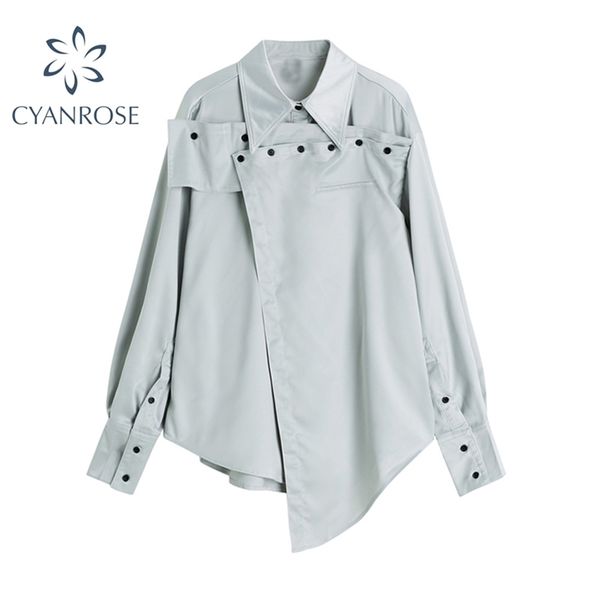 irregular streetwear women blouse turn down collar oversize long sleeve shirts summer fashion casual female 210515, White
irregular streetwear women blouse turn down collar oversize long sleeve shirts summer fashion casual female 210515, White