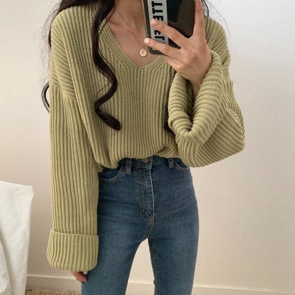loose sweater women v neck long sleeve solid pullover sweaters korean knitted autumn winter clothes pull femme women's, White;black
loose sweater women v neck long sleeve solid pullover sweaters korean knitted autumn winter clothes pull femme women's, White;black
