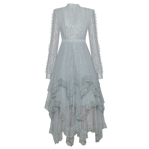 dress gray seqinyy ed as party 2021 spring fashion design female sleeve long lace cascade sequins dribbling track, Black;gray
dress gray seqinyy ed as party 2021 spring fashion design female sleeve long lace cascade sequins dribbling track, Black;gray