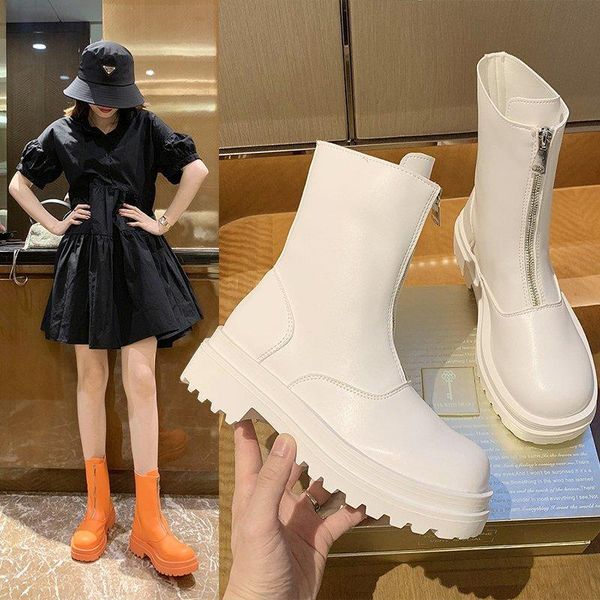 ladies black ankle boots casual women front zipper platform pu round toe solid british style short
ladies black ankle boots casual women front zipper platform pu round toe solid british style short