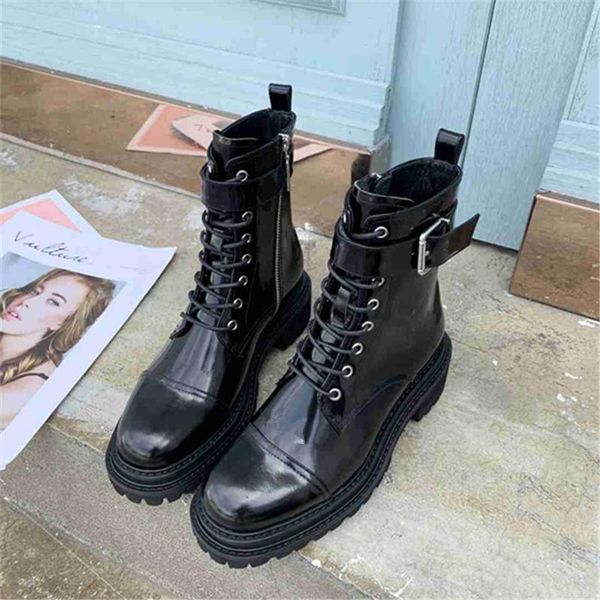boots women lace-up buckle rider patent leather ankle shoes genuine round toe autumn winter, Black
boots women lace-up buckle rider patent leather ankle shoes genuine round toe autumn winter, Black
