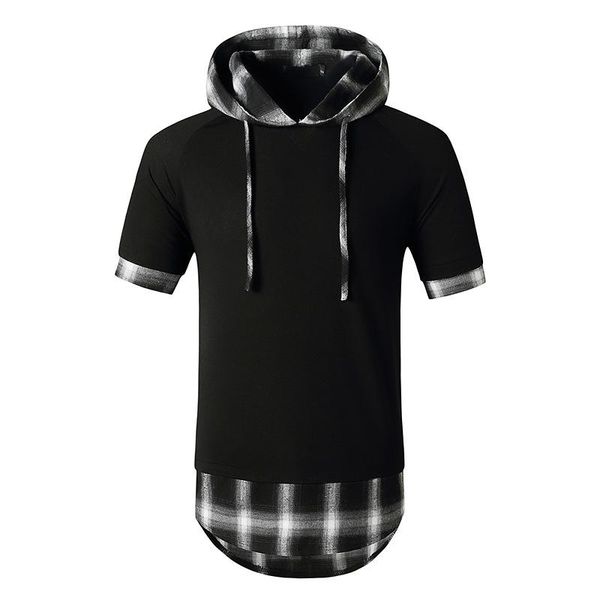 men's t-shirts fashion plaid hoodie t shirt men 2021 summer slim fit short sleeve tee homme harajuku streetwear casual t-shirt, White;black
men's t-shirts fashion plaid hoodie t shirt men 2021 summer slim fit short sleeve tee homme harajuku streetwear casual t-shirt, White;black