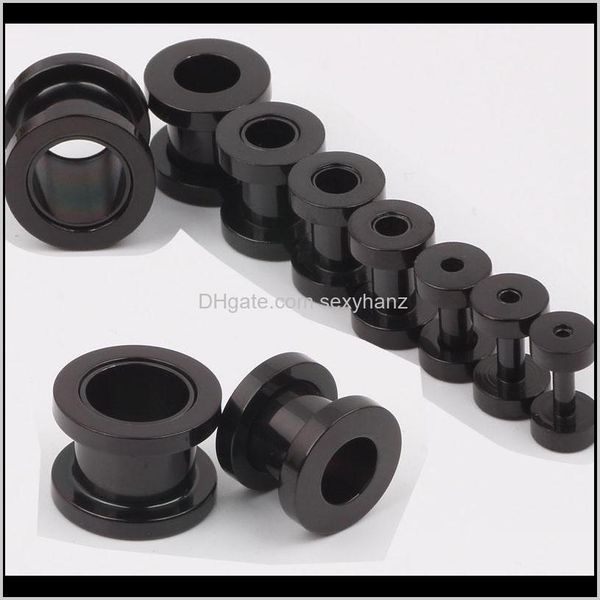 plugs & tunnels drop delivery 2021 100pcs/lot mix 2-10mm stainless steel screw black ear plug flesh tunnel piercing body jewelry hon4p, Silver
plugs & tunnels drop delivery 2021 100pcs/lot mix 2-10mm stainless steel screw black ear plug flesh tunnel piercing body jewelry hon4p, Silver