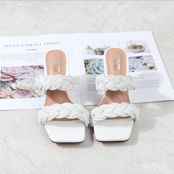 sandals kalsooni woven solid color large size and slippers fashion ladies one-line, Black
sandals kalsooni woven solid color large size and slippers fashion ladies one-line, Black