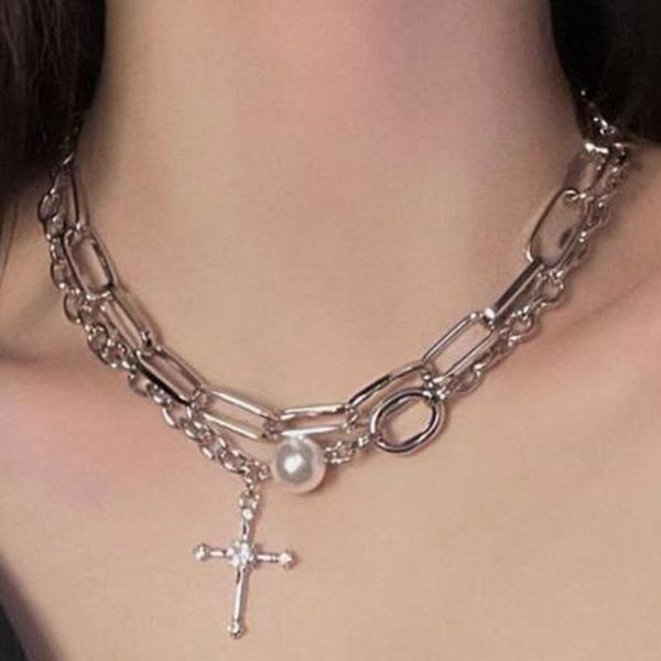 chokers stonefans cross pendant necklace wholesale vintage for women luxury party imitation pearl lock double layer necklaces jewellery, Golden;silver
chokers stonefans cross pendant necklace wholesale vintage for women luxury party imitation pearl lock double layer necklaces jewellery, Golden;silver