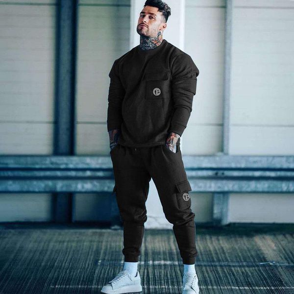 men's tracksuits mens sets 2021 cotton casual hoodie set autumn multi-pocket sportswear male sweatshirt clothes for men, Gray
men's tracksuits mens sets 2021 cotton casual hoodie set autumn multi-pocket sportswear male sweatshirt clothes for men, Gray