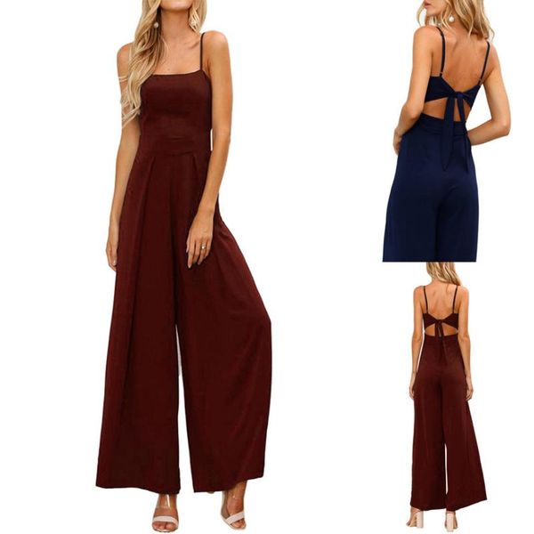 women's jumpsuits & rompers camisole strapless leisure sleeveless wide pants reveal back jumpsuit female one piece bodysuit clothes, Black;white
women's jumpsuits & rompers camisole strapless leisure sleeveless wide pants reveal back jumpsuit female one piece bodysuit clothes, Black;white