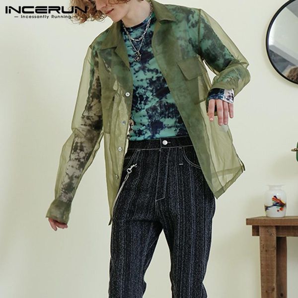 incerun men mesh shirt see through lapel long sleeve button streetwear casual pockets camisas party nightclub shirts s-5xl, White;black
incerun men mesh shirt see through lapel long sleeve button streetwear casual pockets camisas party nightclub shirts s-5xl, White;black