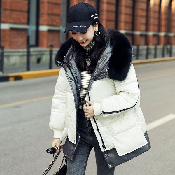 women's down & parkas women winter thick warm loose ladies big fur collar hooded jacket cotton coat female windproof outerwear brand cl, Black
women's down & parkas women winter thick warm loose ladies big fur collar hooded jacket cotton coat female windproof outerwear brand cl, Black