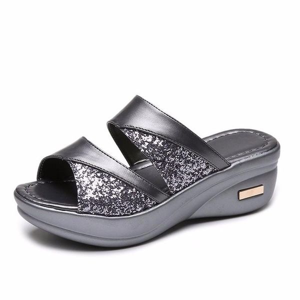 sandals women summer slippers ladies glitter pu wedges shoes female casual slingbacks comfortable platform woman, Black
sandals women summer slippers ladies glitter pu wedges shoes female casual slingbacks comfortable platform woman, Black