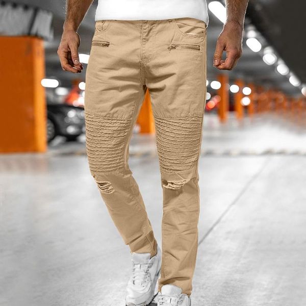 men's pants cargo trousers for men ripped mid-waist jeans button zip with pocket clothing, Black
men's pants cargo trousers for men ripped mid-waist jeans button zip with pocket clothing, Black