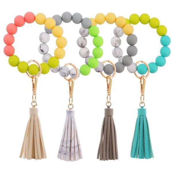 bead tassels keychain silicone beads bracelet party favor leather key ring wrist keychains pendant, Slivery;golden
bead tassels keychain silicone beads bracelet party favor leather key ring wrist keychains pendant, Slivery;golden