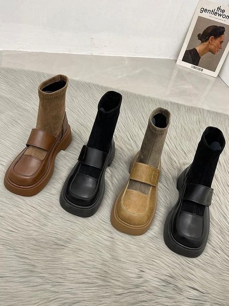 dress shoes elastic boots women's 2021 spring and autumn fashion knitted lace-up thick-soled non-slip long, Black
dress shoes elastic boots women's 2021 spring and autumn fashion knitted lace-up thick-soled non-slip long, Black