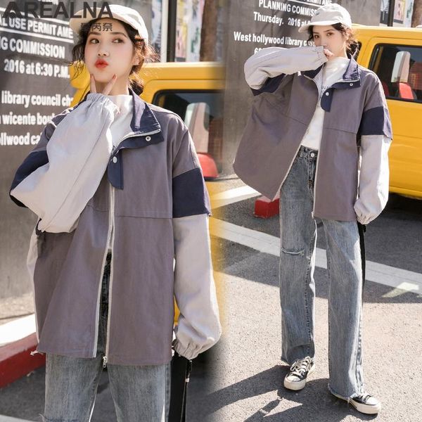 women's jackets contrast color hooded cargo jacket 2021 autumn harajuku zipper coat women embroidery long sleeve safari style outerwear, Black;brown
women's jackets contrast color hooded cargo jacket 2021 autumn harajuku zipper coat women embroidery long sleeve safari style outerwear, Black;brown