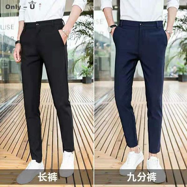 men's pants spring /summer stretch male pencil capri-pants long trousers black blue korean fashion casual suit
men's pants spring /summer stretch male pencil capri-pants long trousers black blue korean fashion casual suit