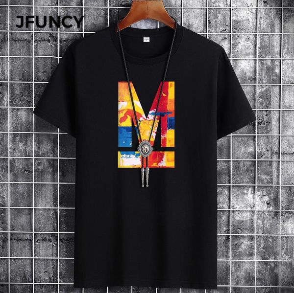 men's t-shirts jfuncy summer cotton men t-shirt version letter printing loose clothing oversized short sleeve top, White;black
men's t-shirts jfuncy summer cotton men t-shirt version letter printing loose clothing oversized short sleeve top, White;black