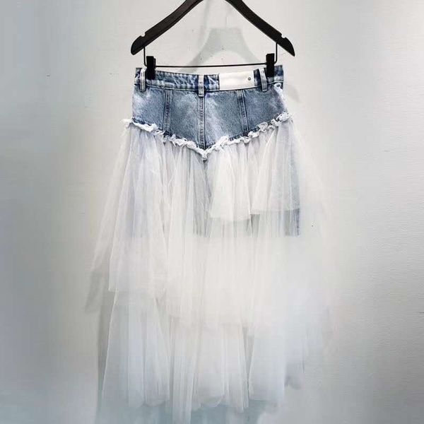 dress summer denim skirt wmen tulle mesh patchwork mid-calf length casual ball gown skirts clothing, Black;gray
dress summer denim skirt wmen tulle mesh patchwork mid-calf length casual ball gown skirts clothing, Black;gray