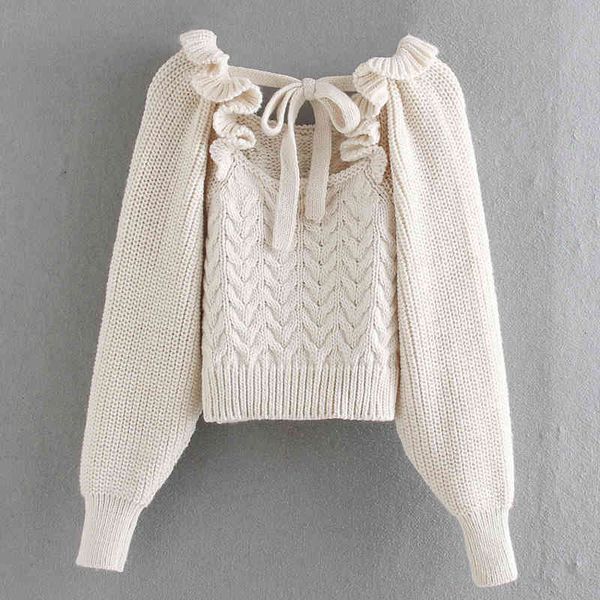 women's sweaters lady square collar leak back lace up ruffles sweater casual short lantern sleeve women pullover female 4ei1, White;black
women's sweaters lady square collar leak back lace up ruffles sweater casual short lantern sleeve women pullover female 4ei1, White;black