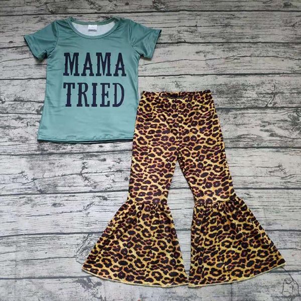 kid boutique outfit clothing baby girl spring clothes set mama tried short sleeve leopard bell bottom pant fornite, White
kid boutique outfit clothing baby girl spring clothes set mama tried short sleeve leopard bell bottom pant fornite, White