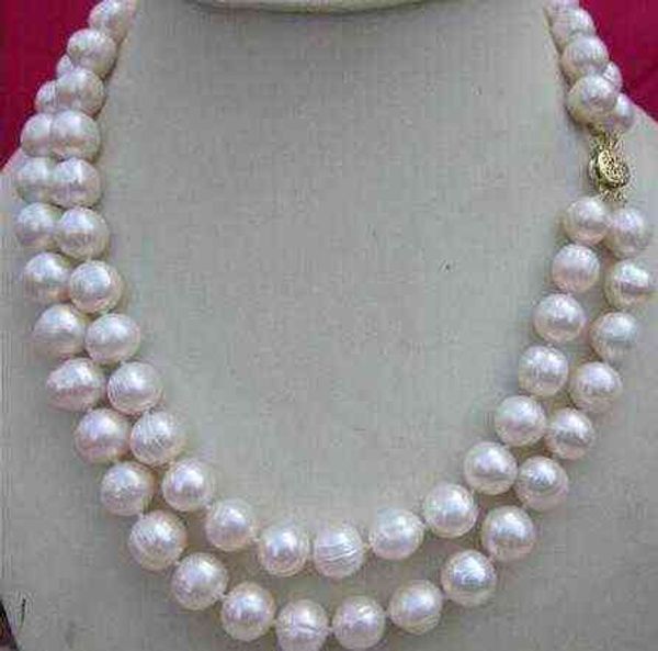 noble jewelry 2 row 9-10 mm natural white south sea pearl necklace 18 - 19 inch diy women, Silver
noble jewelry 2 row 9-10 mm natural white south sea pearl necklace 18 - 19 inch diy women, Silver