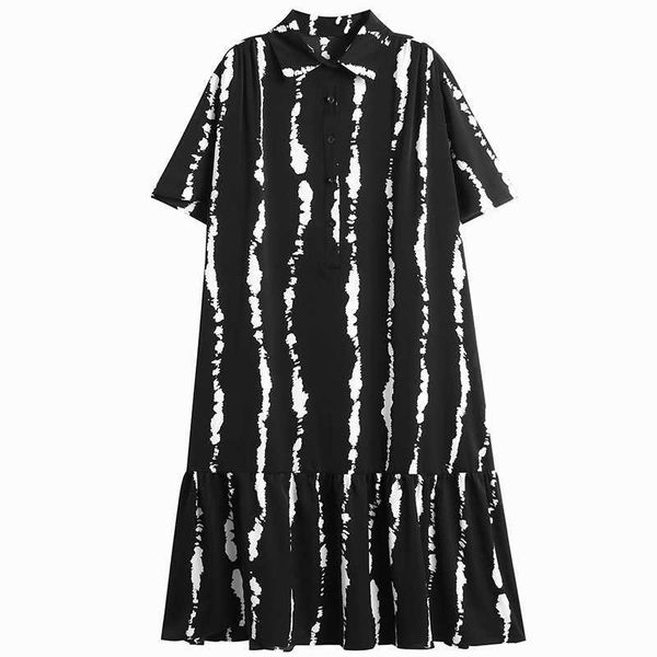 vanovich striped short-sleeved women dress spring and summer loose pluz size ladies cotton casual clothing 210615, Black;gray
vanovich striped short-sleeved women dress spring and summer loose pluz size ladies cotton casual clothing 210615, Black;gray