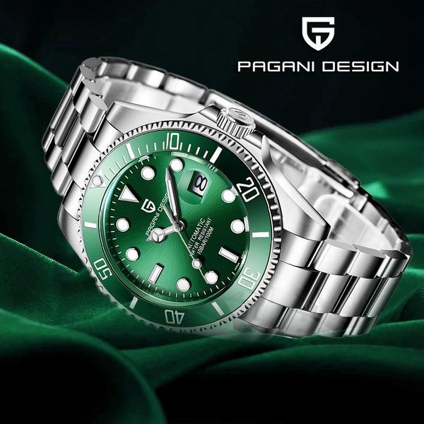 wristwatches men's watches pagani design tourbillon skeleton mechanical watch nh35 sport business submarine wristwatch water green dial, Slivery;brown
wristwatches men's watches pagani design tourbillon skeleton mechanical watch nh35 sport business submarine wristwatch water green dial, Slivery;brown