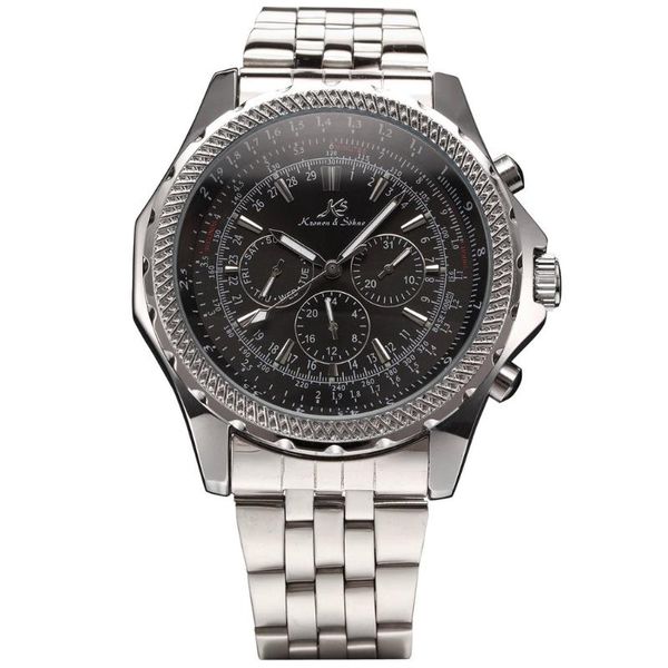wristwatches men women 6 pin high gloss stainless steel strap wrist watch big round dial casual business style mechanical, Slivery;brown
wristwatches men women 6 pin high gloss stainless steel strap wrist watch big round dial casual business style mechanical, Slivery;brown