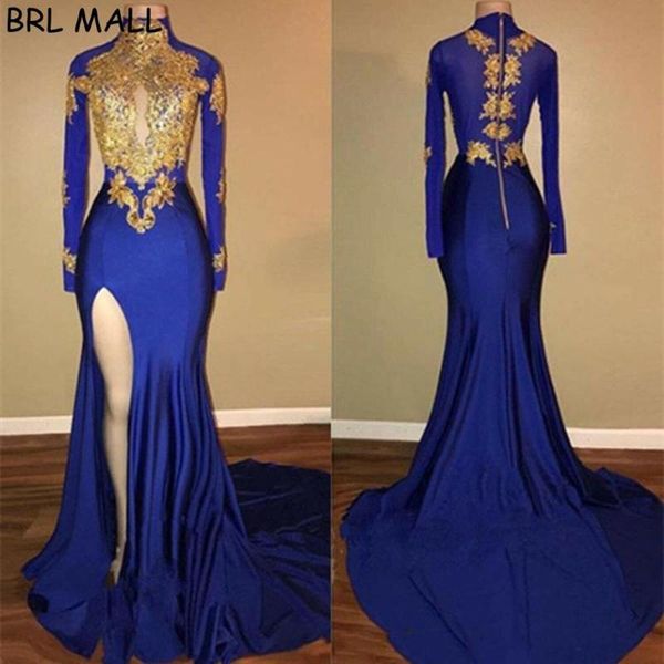 blue satin mermaid prom dresses for teens girl gold appliques formal evening long party bridesmaid ball gowns, White;black
blue satin mermaid prom dresses for teens girl gold appliques formal evening long party bridesmaid ball gowns, White;black
