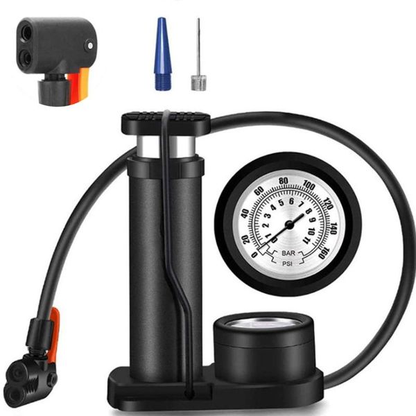 bike pumps mini bicycle pump foot activated floor with pressure gauge portable air gas ball needle for all bi
bike pumps mini bicycle pump foot activated floor with pressure gauge portable air gas ball needle for all bi