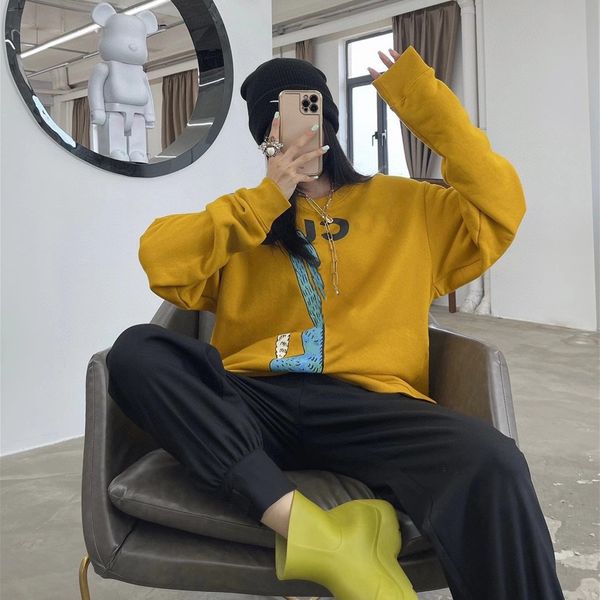 70% off cartoon letter illustration printing tide long sleeve t-shirt women's casual loose couple large size hoodless bottom shirt, Black
70% off cartoon letter illustration printing tide long sleeve t-shirt women's casual loose couple large size hoodless bottom shirt, Black
