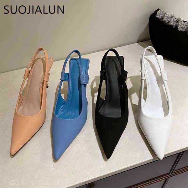 dress shoes suojialun fashion woman slingbacks thin high heel shallow slip on elegant pumps pointed toe for party wedding 220303, Black
dress shoes suojialun fashion woman slingbacks thin high heel shallow slip on elegant pumps pointed toe for party wedding 220303, Black
