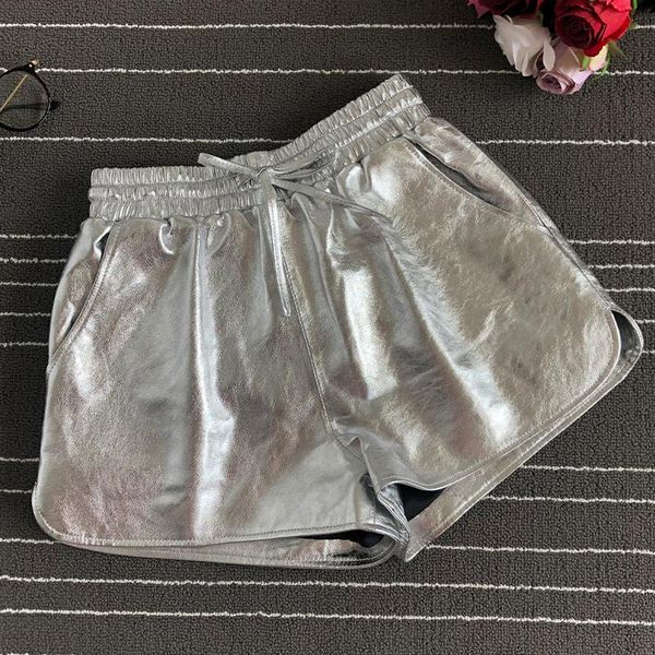 women's shorts spring 2021 summer fashion luxury women patent sheepskin genuine leather pants 3 color plus size, White;black
women's shorts spring 2021 summer fashion luxury women patent sheepskin genuine leather pants 3 color plus size, White;black