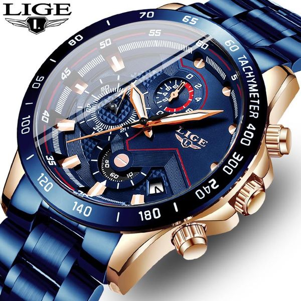 wristwatches lige blue fashion business dial clock mens watches all steel waterproof quartz gold watch relogio masculino, Slivery;brown
wristwatches lige blue fashion business dial clock mens watches all steel waterproof quartz gold watch relogio masculino, Slivery;brown