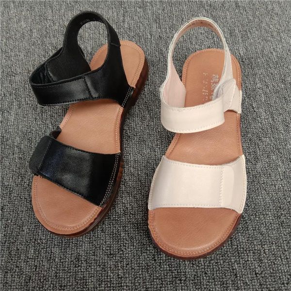 female sandal 2021 women's low-heeled shoes with strap anti-skid girls fashion flat real outside summer beige sandals, Black
female sandal 2021 women's low-heeled shoes with strap anti-skid girls fashion flat real outside summer beige sandals, Black