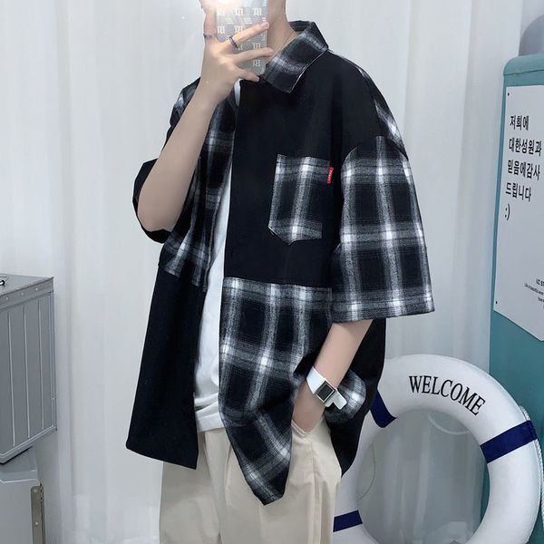 men's casual shirts summer fashion plaid printing short sleeve hawaiian shirt camisa masculina streetwear large size -5xl 3ii8, White;black
men's casual shirts summer fashion plaid printing short sleeve hawaiian shirt camisa masculina streetwear large size -5xl 3ii8, White;black
