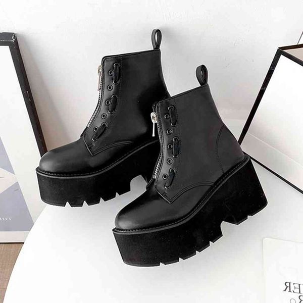boots female solid zipper platform square super high heel ankle shoes women thick bottom cool boots, Black
boots female solid zipper platform square super high heel ankle shoes women thick bottom cool boots, Black