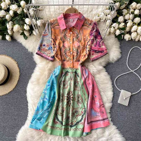women's wear fashion print short-sleeved slim mini a-line dress vestido de mujer summer vintage elegant clothes s671 210527, Black;gray
women's wear fashion print short-sleeved slim mini a-line dress vestido de mujer summer vintage elegant clothes s671 210527, Black;gray