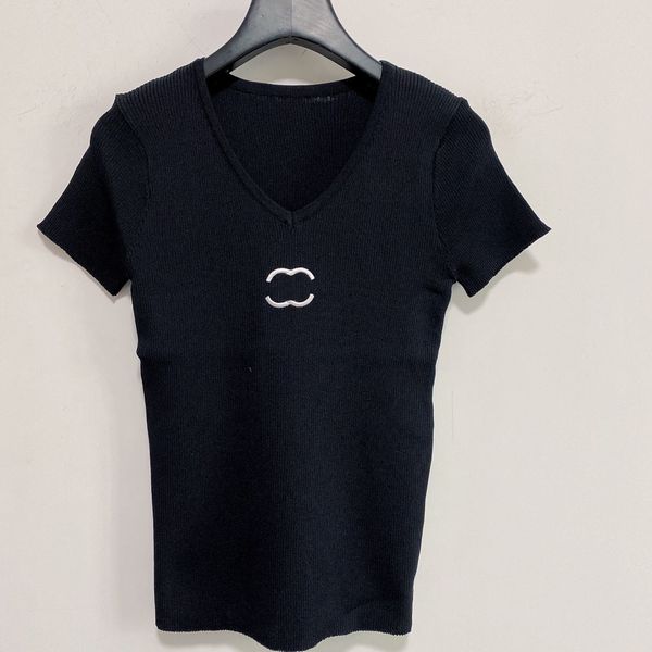 Summer brand solid color knits tees for women casual Cha and nel t shirts great quality Womens Designers Clothes black for white tops with h
Summer brand solid color knits tees for women casual Cha and nel t shirts great quality Womens Designers Clothes black for white tops with h