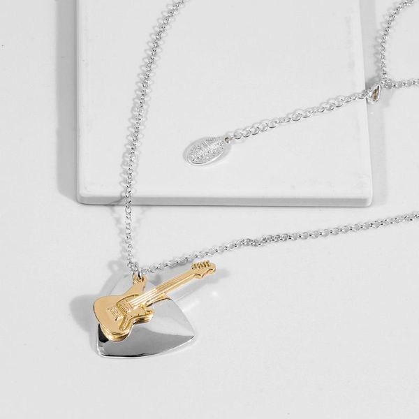 pendant necklaces guitar rock necklace high-end metal two-color unique design jewelry ball party boutique gift, Silver
pendant necklaces guitar rock necklace high-end metal two-color unique design jewelry ball party boutique gift, Silver