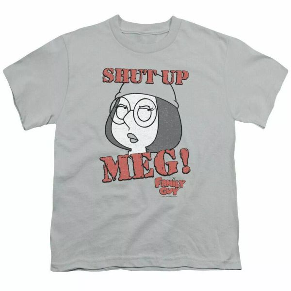 Family Guy Shut Up Meg Kids Youth T Shirt Licensed Meg Cartoon Tee Silver, White;black
Family Guy Shut Up Meg Kids Youth T Shirt Licensed Meg Cartoon Tee Silver, White;black