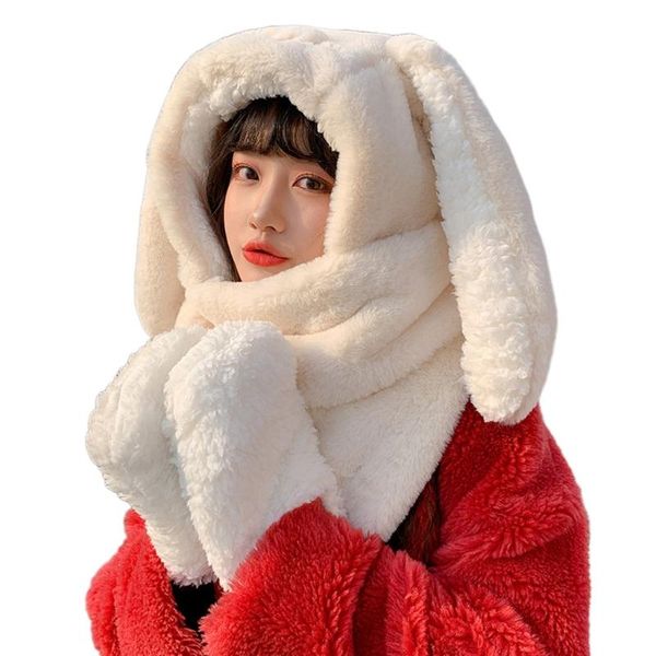 berets faux fur winter warm ears hat windproof 3-in-1 multi-functional cartoon scarf & gloves set, Blue;gray
berets faux fur winter warm ears hat windproof 3-in-1 multi-functional cartoon scarf & gloves set, Blue;gray