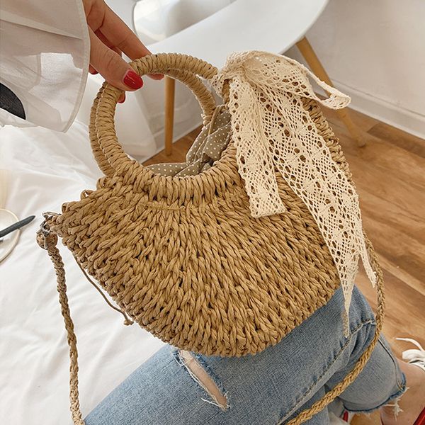 straw bag women hand-woven handbag moon shape rattan capacity drawstring casual travel beach shoulder bags
straw bag women hand-woven handbag moon shape rattan capacity drawstring casual travel beach shoulder bags