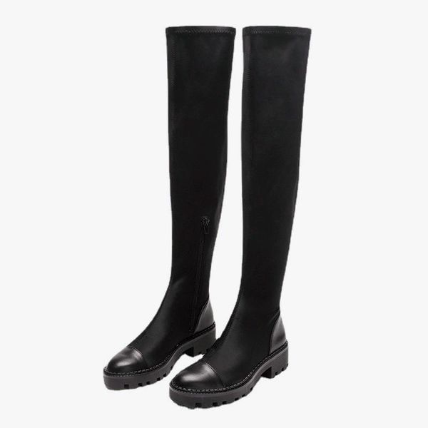 boots 2021 thick-soled over-the-knee leather high women's sliding elastic winter warm socks women shoes botas de mujer, Black
boots 2021 thick-soled over-the-knee leather high women's sliding elastic winter warm socks women shoes botas de mujer, Black