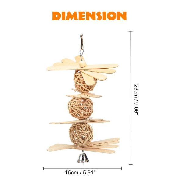 other bird supplies wood rattan parrot toy chew strands bite teeth griiding ball bell safe attractive parakeet toys swing lad
other bird supplies wood rattan parrot toy chew strands bite teeth griiding ball bell safe attractive parakeet toys swing lad